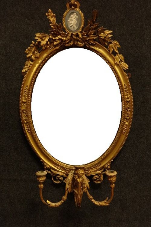 Stunning  Oval Gilt Girondelle Mirror