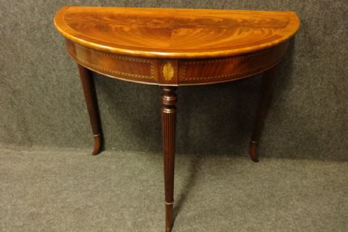 Mahogany Inlaid Console Table