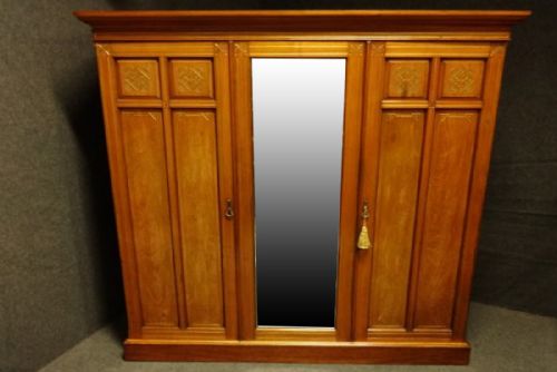 Outstanding  Walnut and Parcel Gilt Combination Wardrobe