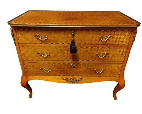 Good French Parquetry Chest of Drawers