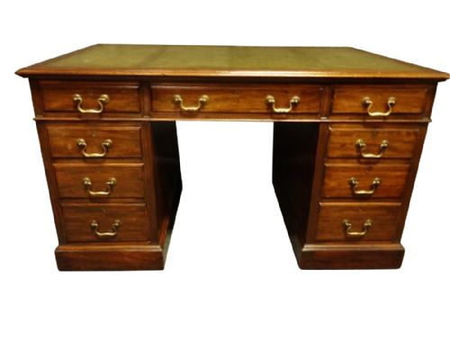 Good Mahogany Pedestal Desk