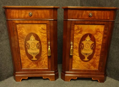 fig 1. A very good Pair of Inlaid Corner Cupboards