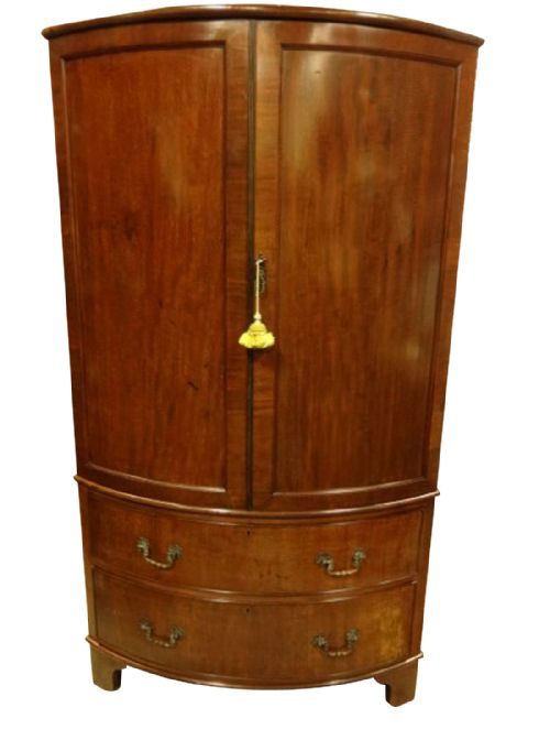 Good Mahogany Linen Press of Small Proportions