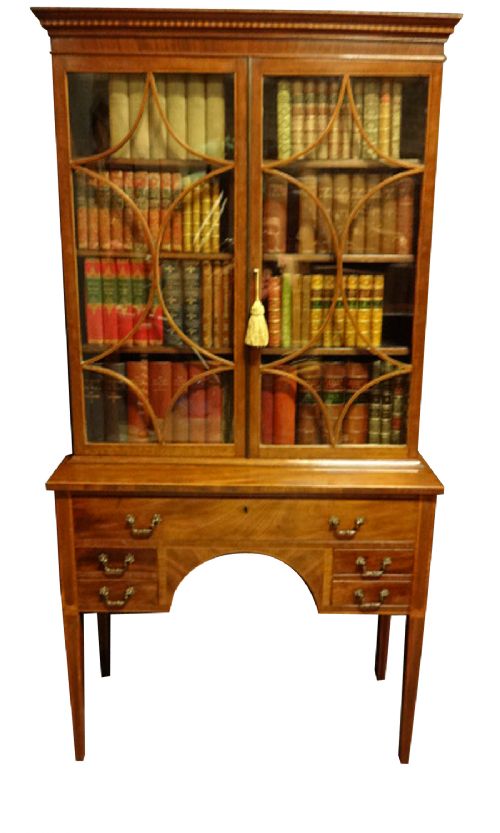 Very Good Georgian Inlaid Bookcase