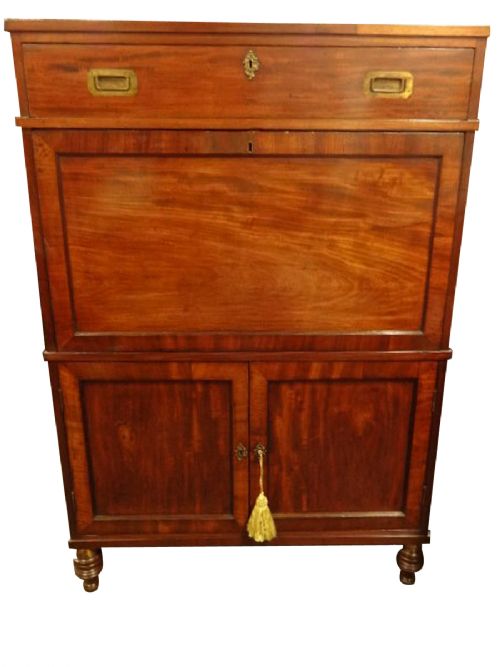 fig 1. Excellent Quality Mahogany Campaign Secretaire