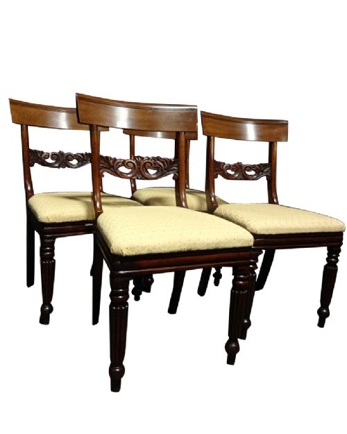 Four Excellent Quality William 4th Mahogany Dining Chairs