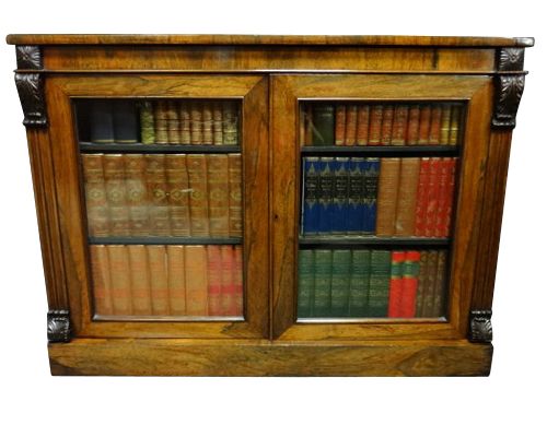 Superb Regency Rosewood Library Bookcase