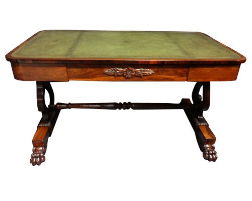 Outstanding William 4th Rosewood Library Desk