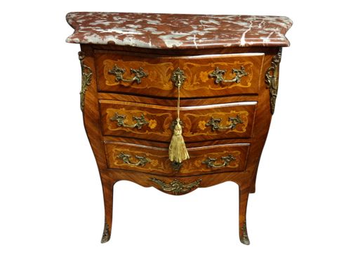 French Marquetry Commode Chest of Drawers of Small Proportions