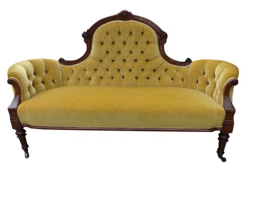 Very Good Walnut Frames Double Ended Sofa Settee
