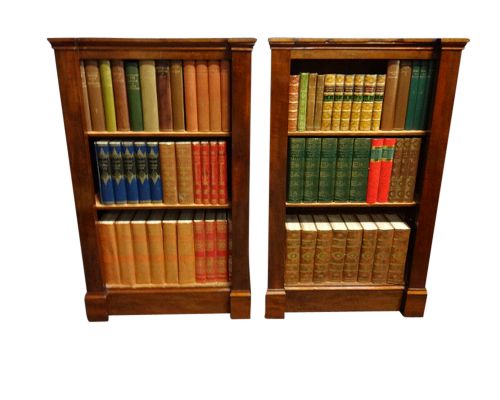 Good Pair Mahogany Dwarf Bookcases