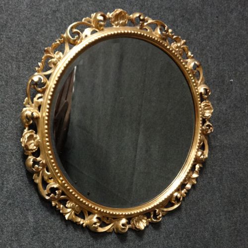 A Good Edwardian Round Gilded Mirror