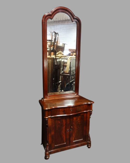 Fabulous Mahogany  Empire Period Cabinet with Mirror