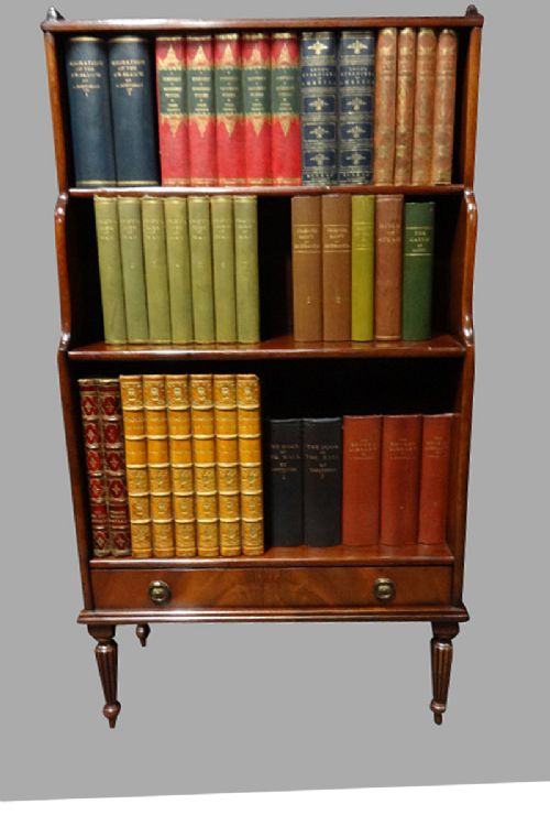 Good Regency Style Mahogany Waterfall Open Bookcase