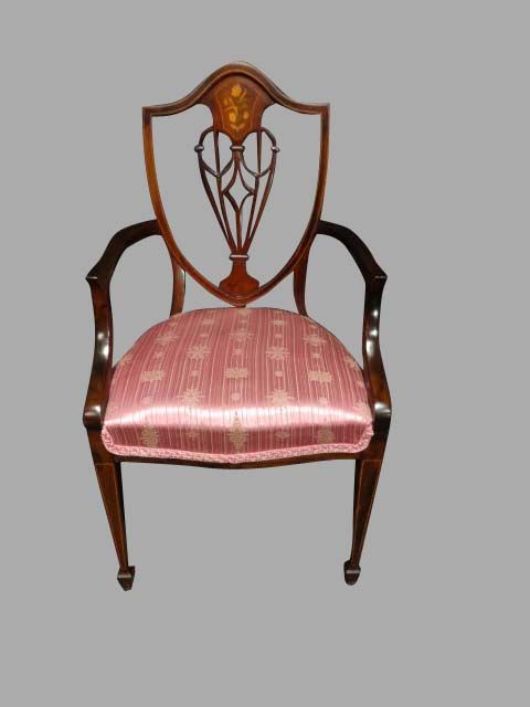 Inlaid Mahogany Desk Chair