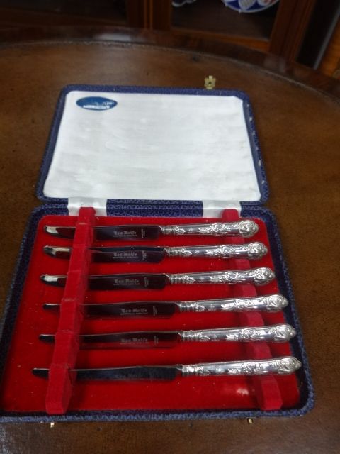 A Good Set of Silver Handled Knifes
