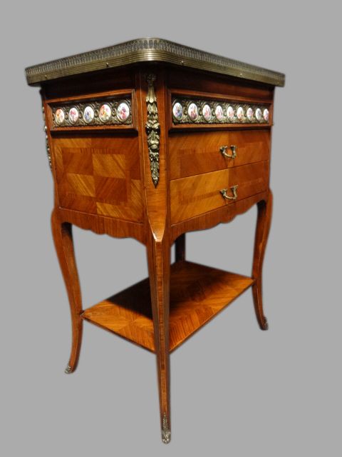 French Chest of Drawers with Porcelain Plaques