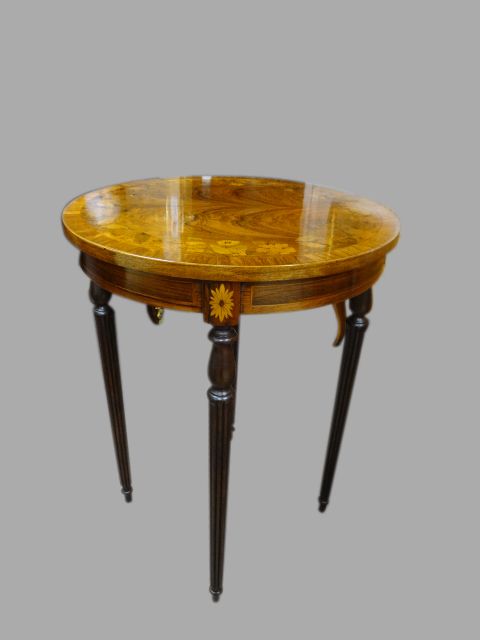 Stunning Rosewood Inlaid Occasional Table
