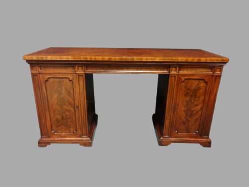 Regency Inlaid Pedestal Sideboard
