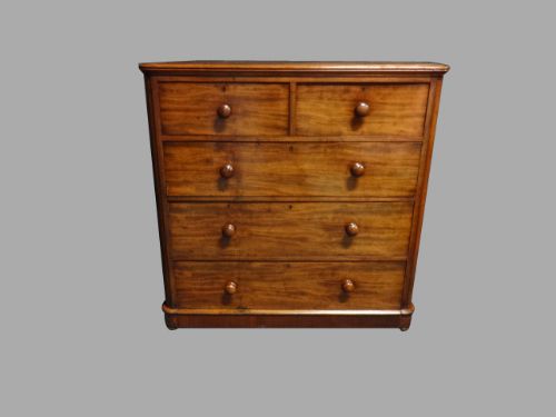 Victorian Mahogany Five Drawer Chest of Drawers
