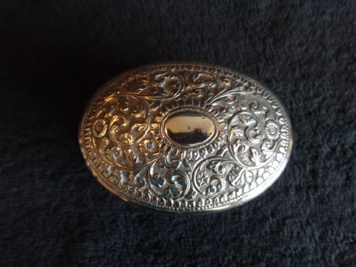 C19th Indian Silver Oval Box