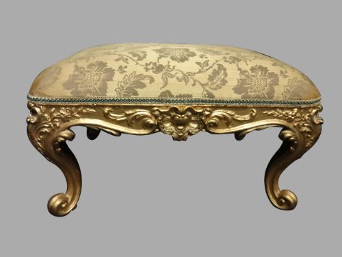 Very Good Victorian Gilt Stool