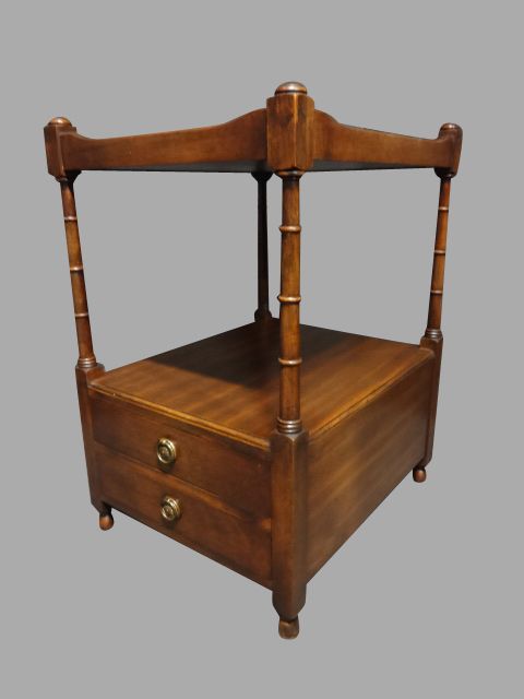 Mahogany Two Drawer Lamp Table