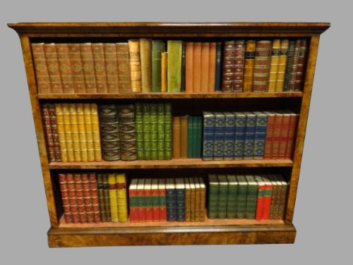 Superb Burr Walnut Open Bookcase