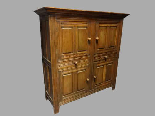 Very Good Oak Panelled Boot Cupboard