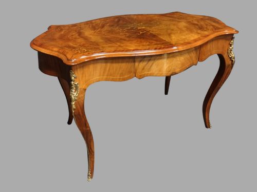 Outstanding Burr Walnut Inlaid Writing  Desk