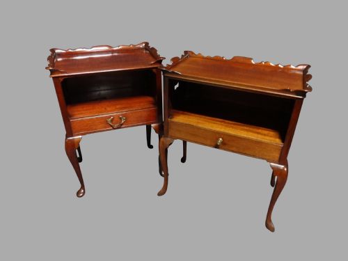 Matched Pair Mahogany Bedside Cabinets