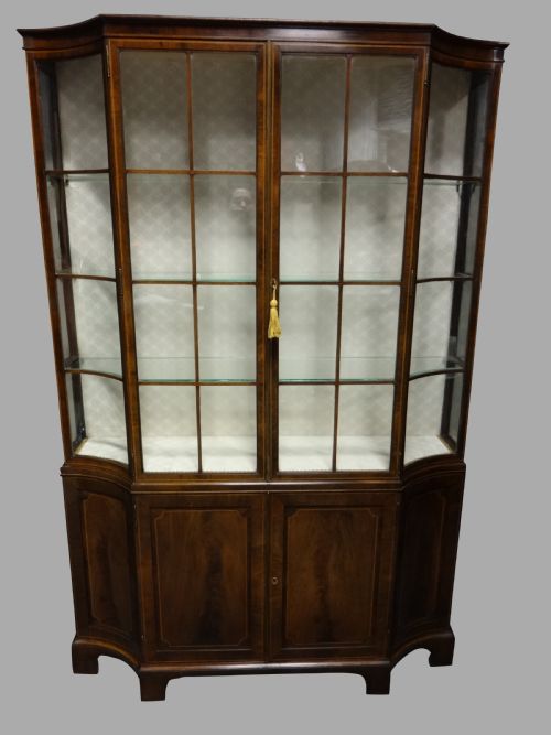 Top Quality Inlaid Mahogany Display Cabinet