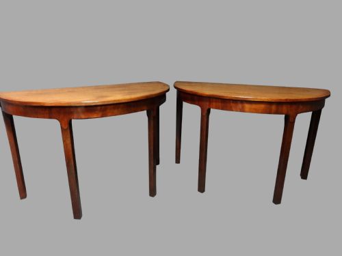 Pair  Georgian Mahogany Console End Tables