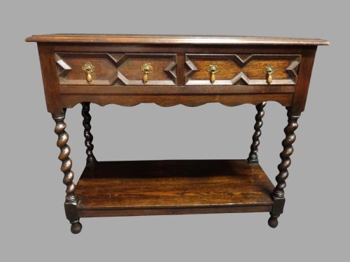 Very Good Small Oak Pot Board Dresser Base
