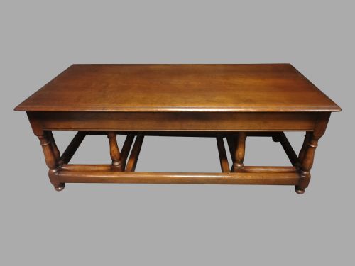 An Excellent Quality Oak Nest of Coffee Tables