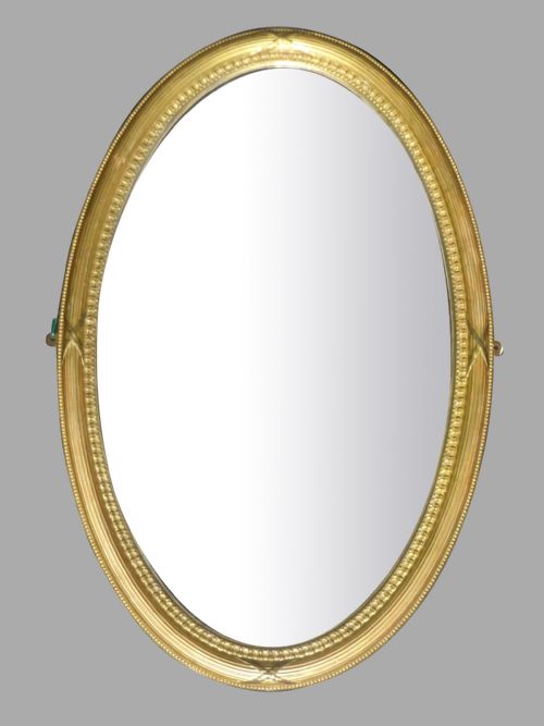 Beautiful Edwardian Gilt Oval Mirror