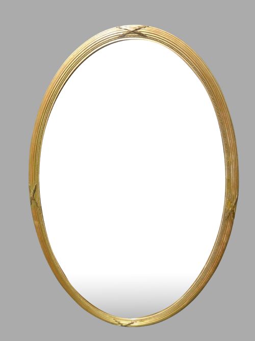 Good Edwardian Oval Gilt Wall Mirror