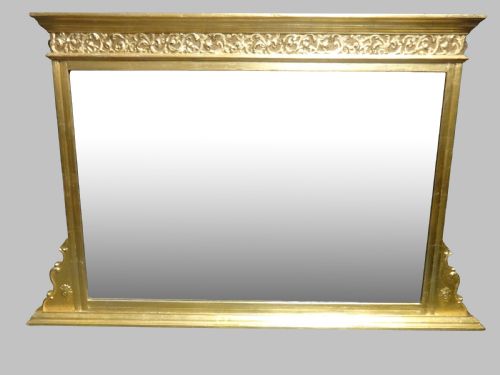Fine English Gilt Overmantle Mirror