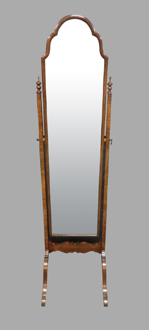 Good  Walnut Cheval Mirror