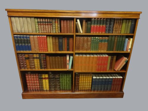 Top Quality Mahogany Inlaid Adjustable Open Library Bookcase