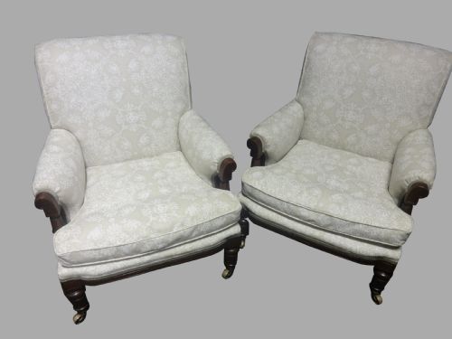 Pair of Stunning Walnut Armchairs