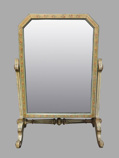 Victorian Original Painted Toilet  Dressing Swing Mirror