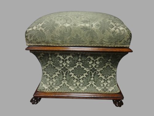 Very Good Regency Rosewood Waisted Ottoman