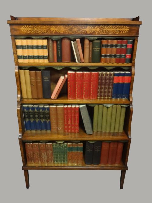 Victorian Walnut Waterfall Bookcase
