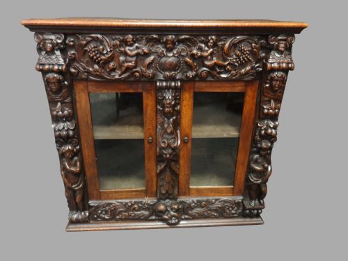 North Italian 17th Century Carved Cabinet