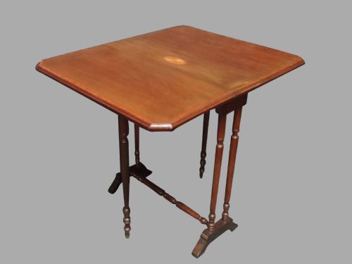Edwardian Inlaid Dropleaf Sutherland Table