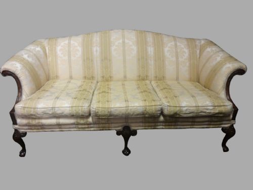 Victorian Mahogany Framed Camel Backed Sofa