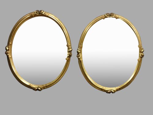 Outstanding Pair of French Water Gilded Mirrors
