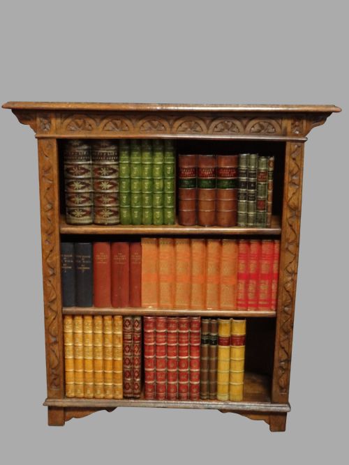 Very Good Golden Oak Adjustable Open Bookcase