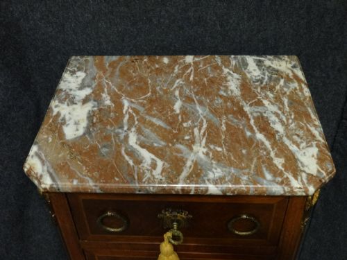 VERY GOOD FRENCH TULIPWOOD CHEST OF FOUR DRAWERS - ADDITIONAL PHOTO 3